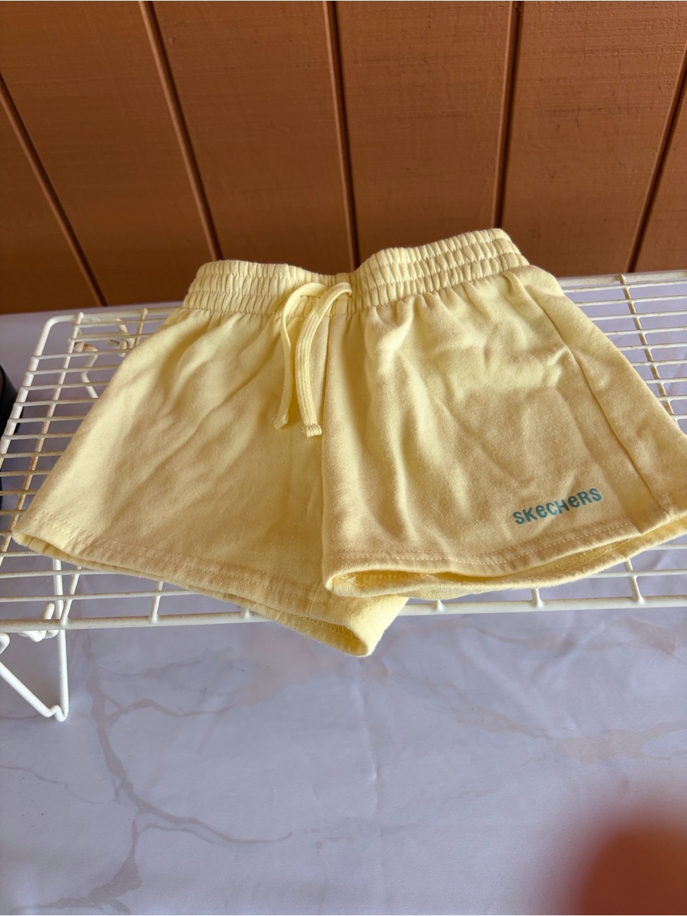 Skechers Soft Yellow Drawstring Athletic Shorts